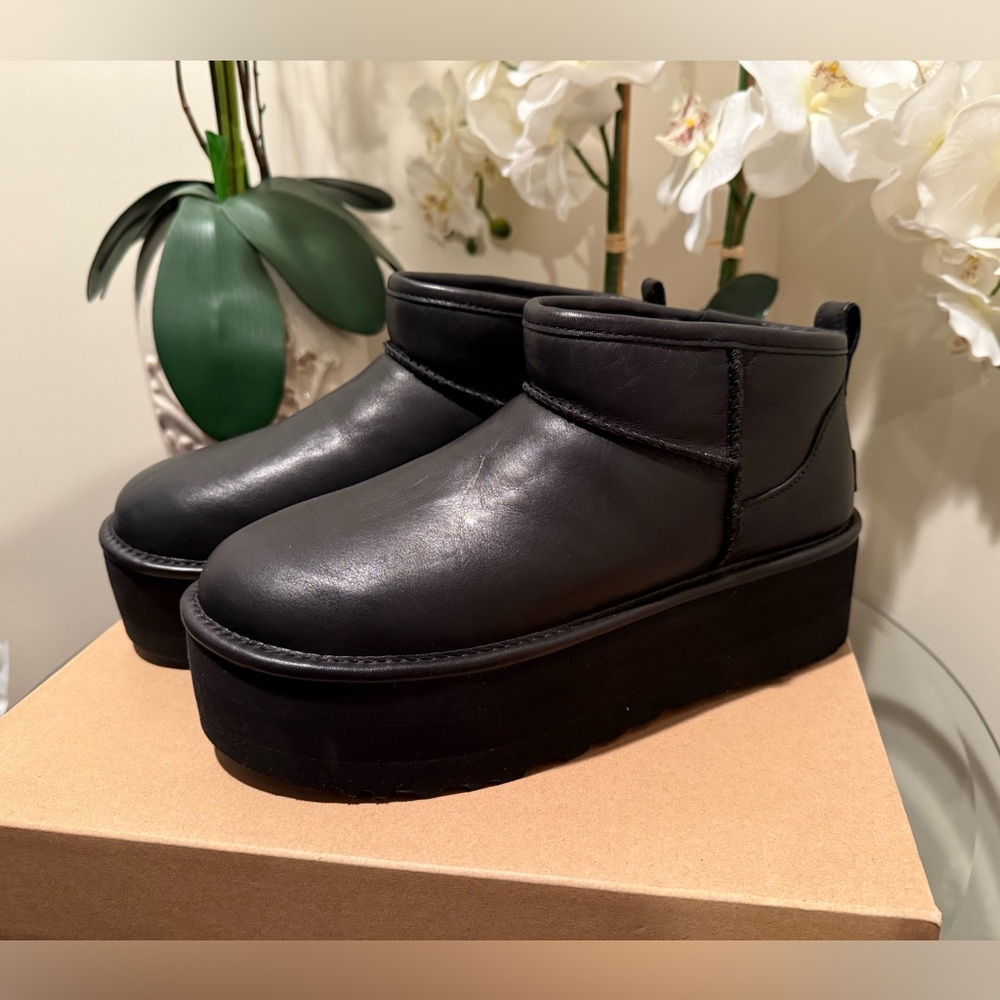 UGG Women's Black Platform Ankle Boots